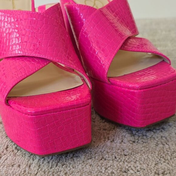 Jessica Simpson | Basima Pink Platform Sandals - Picture 4 of 9